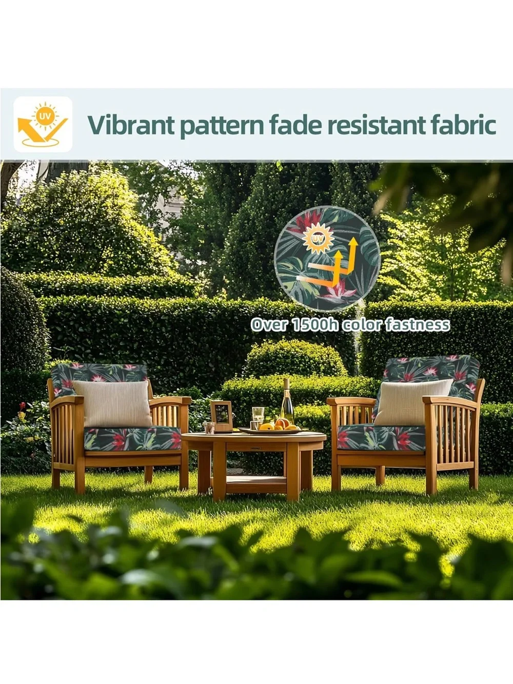 NWOT 1 Favoyal Deep Seat Patio Cushion Covers Set 19 x 19 In Waterproof Outdoor